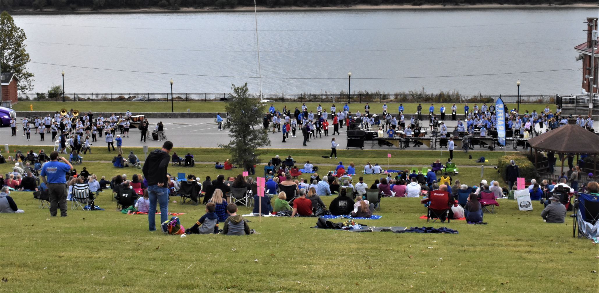 Knights, Pioneers gather for band concert on the riverfront